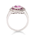 Pink Sapphire and Diamond Scallop Ring - Charles Koll Jewellers