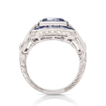 Deco Style Sapphire and Diamond Ring - Charles Koll Jewellers
