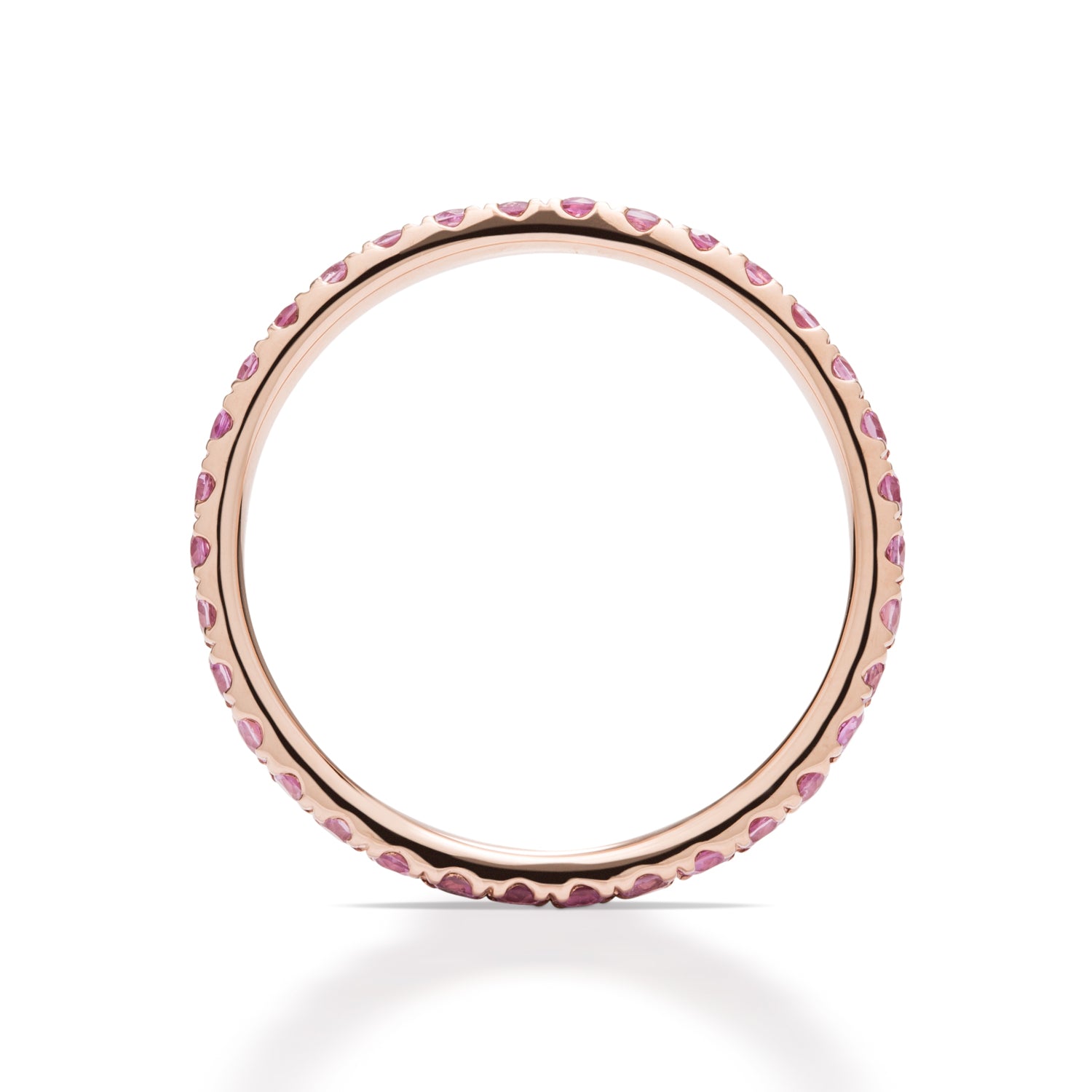Pink Sapphire and Rose Gold Eternity Ring - Charles Koll Jewellers