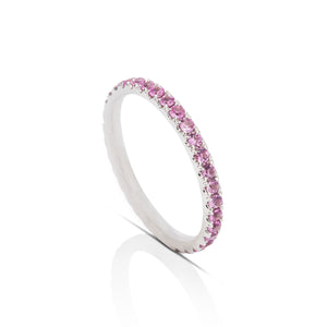 Ruby and White Gold Eternity Band - Charles Koll Jewellers