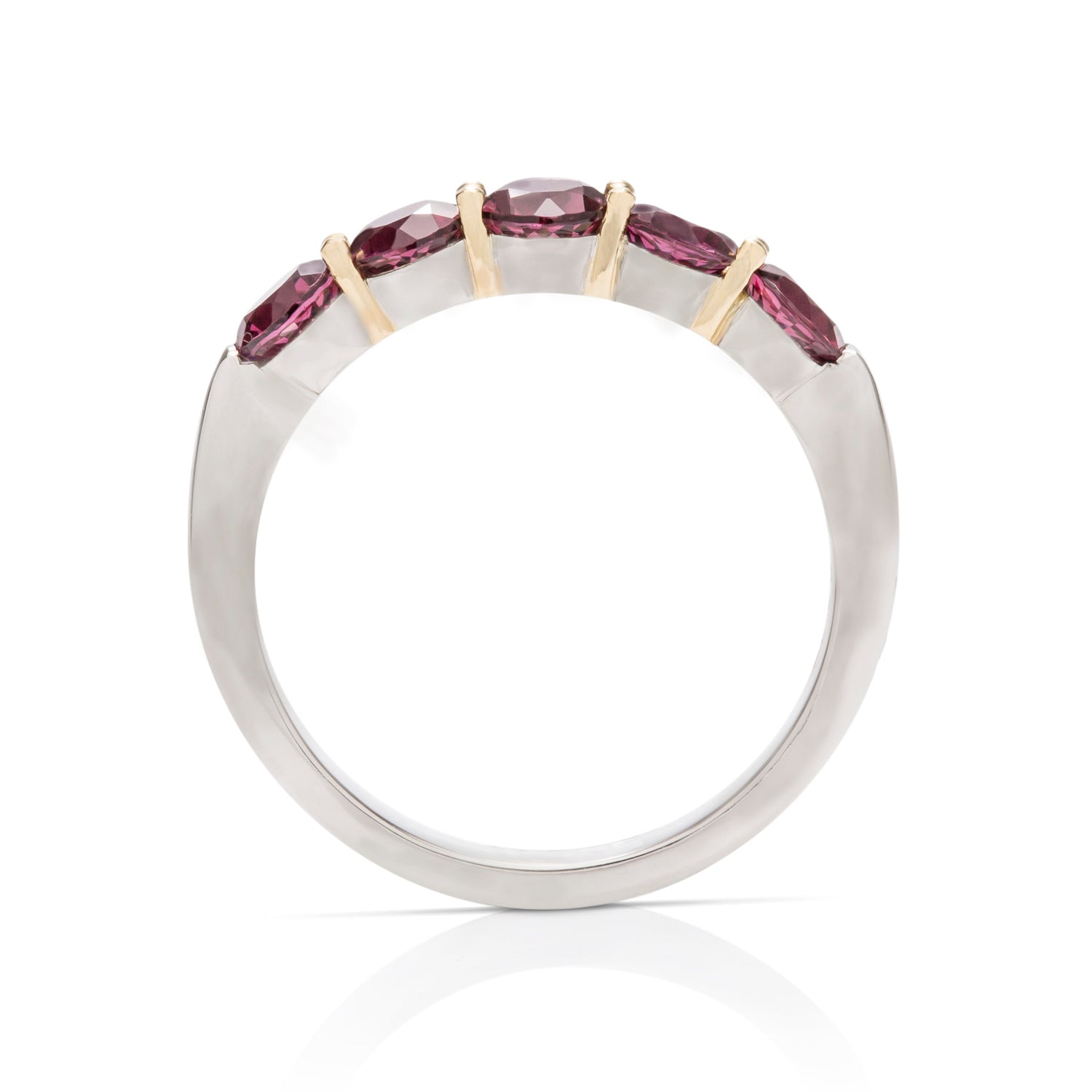 Rhodolite Garnet Platinum and Gold Ring - Charles Koll Jewellers