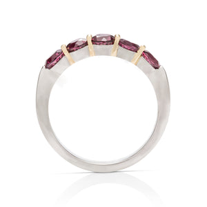 Rhodolite Garnet Platinum and Gold Ring - Charles Koll Jewellers
