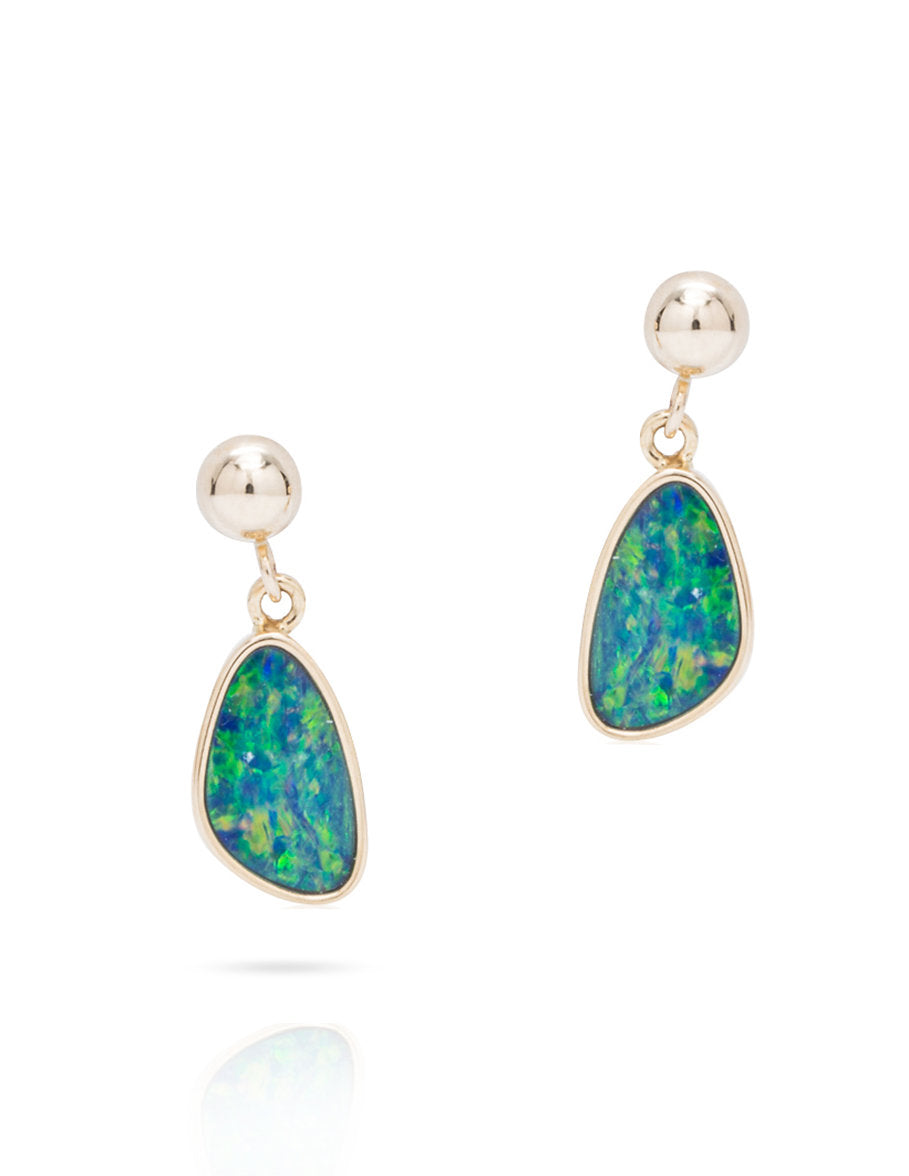 Australian Opal Drop Earrings - Charles Koll Jewellers