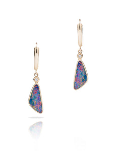 Australian Opal Doublet Drop Earrings - Charles Koll Jewellers