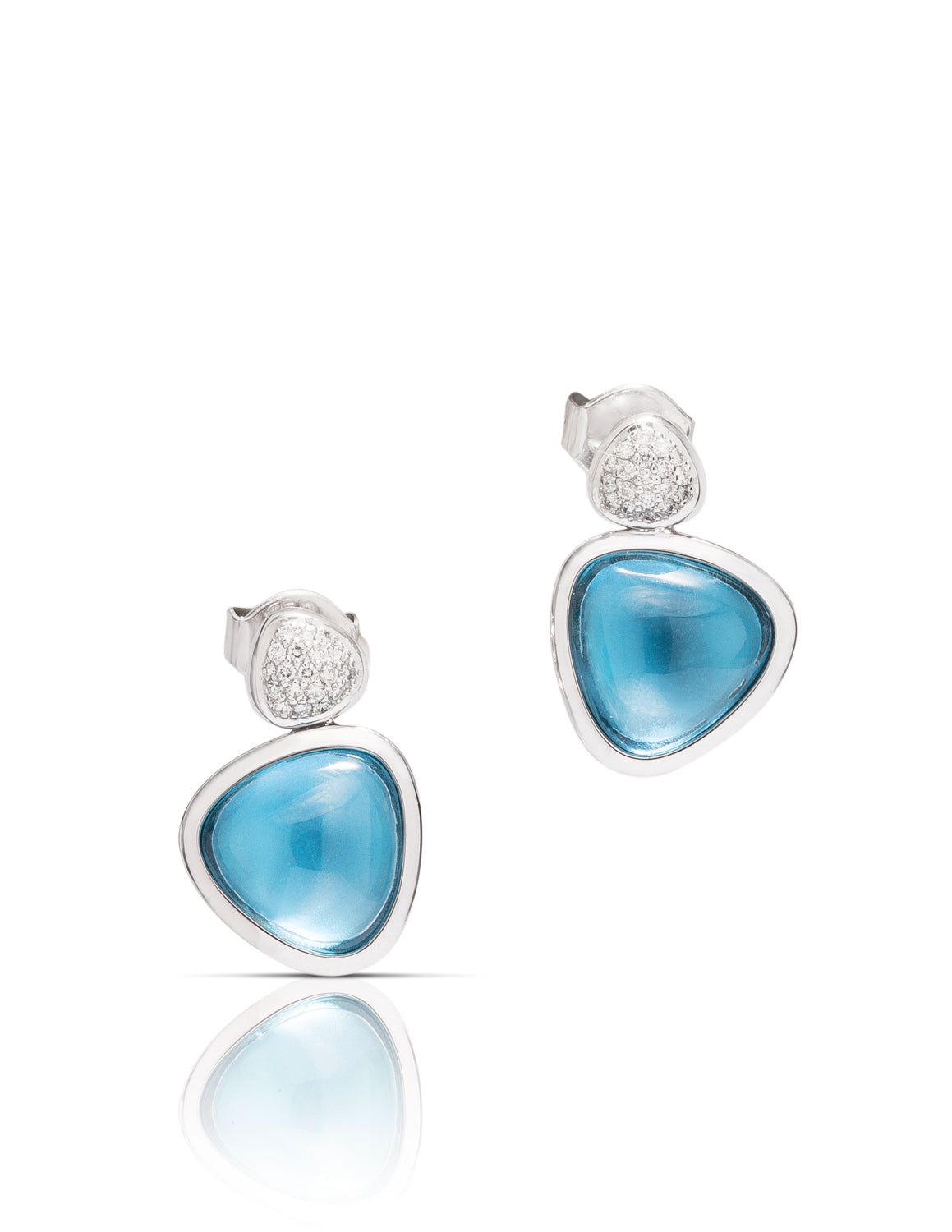 Blue Topaz and Diamond Earrings - Charles Koll Jewellers