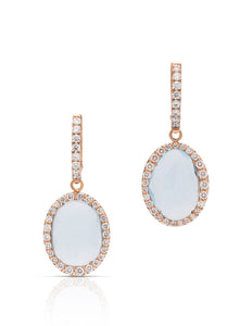 Aquamarine and Diamond Drop Earrings - Charles Koll Jewellers