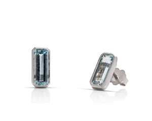 Aquamarine Stud Earrings - Charles Koll Jewellers