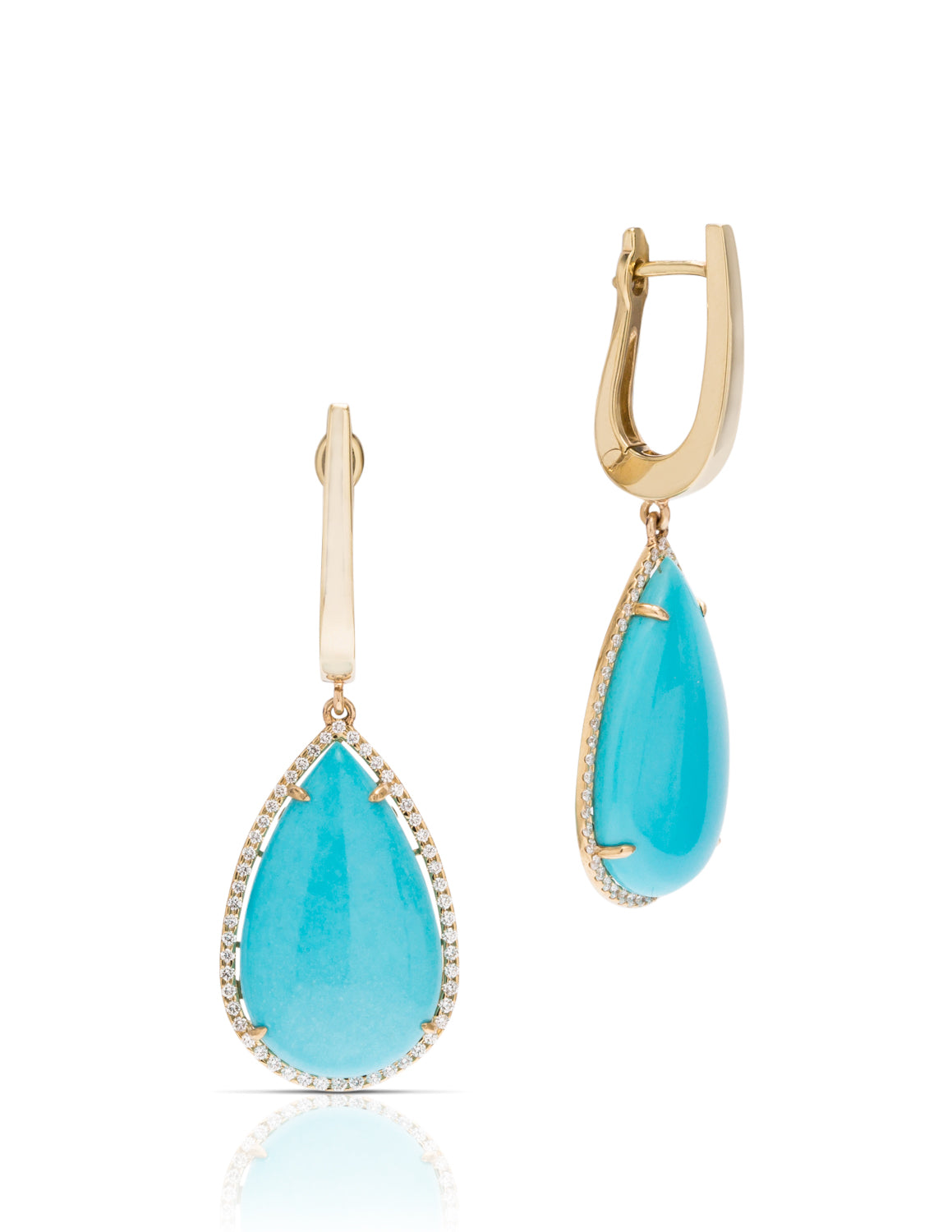 Sleeping Beauty Turquoise Drop Earrings - Charles Koll Jewellers