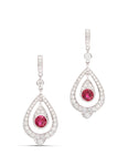 Diamond and Ruby Dangle Earrings - Charles Koll Jewellers