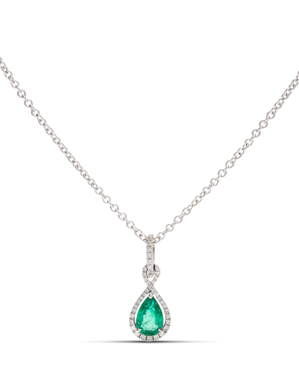 Emerald and Diamond Necklace - Charles Koll Jewellers