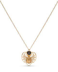 Sapphire Cabochon 18k Gold Scarab Beetle Pendant - Charles Koll Jewellers