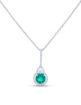Emerald and Diamond Pendant - Charles Koll Jewellers