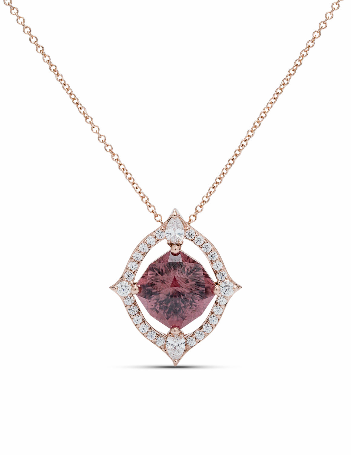 Sunset Zircon and Diamond Pendant - Charles Koll Jewellers