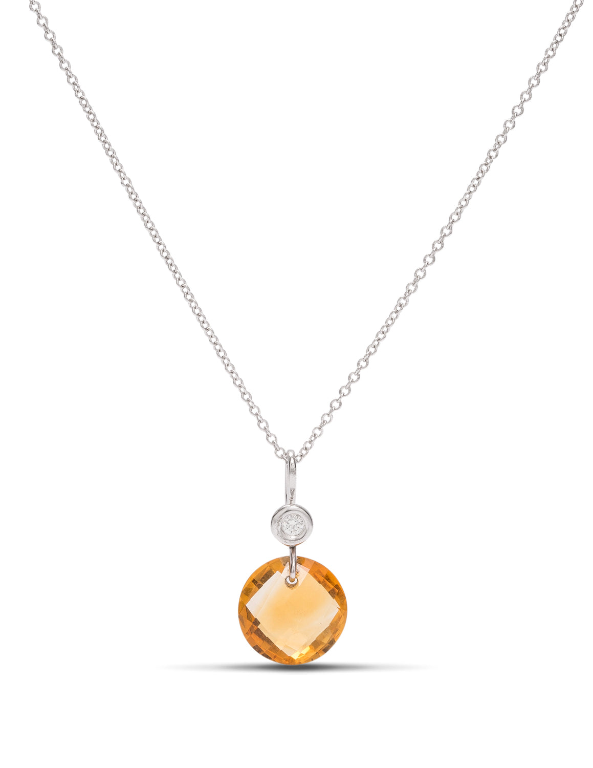 Citrine and Diamond Necklace - Charles Koll Jewellers