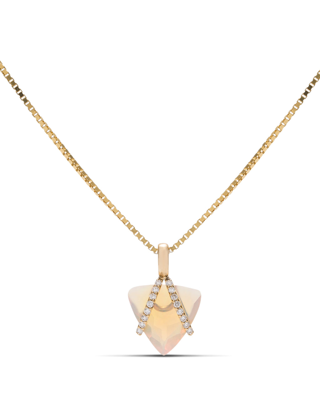 18k Gold Opal and Diamond Pendant - Charles Koll Jewellers
