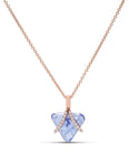 18k Rose Gold Tanzanite and Diamond Pendant - Charles Koll Jewellers