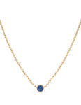 Delicate Bezel Sapphire Necklace - Charles Koll Jewellers
