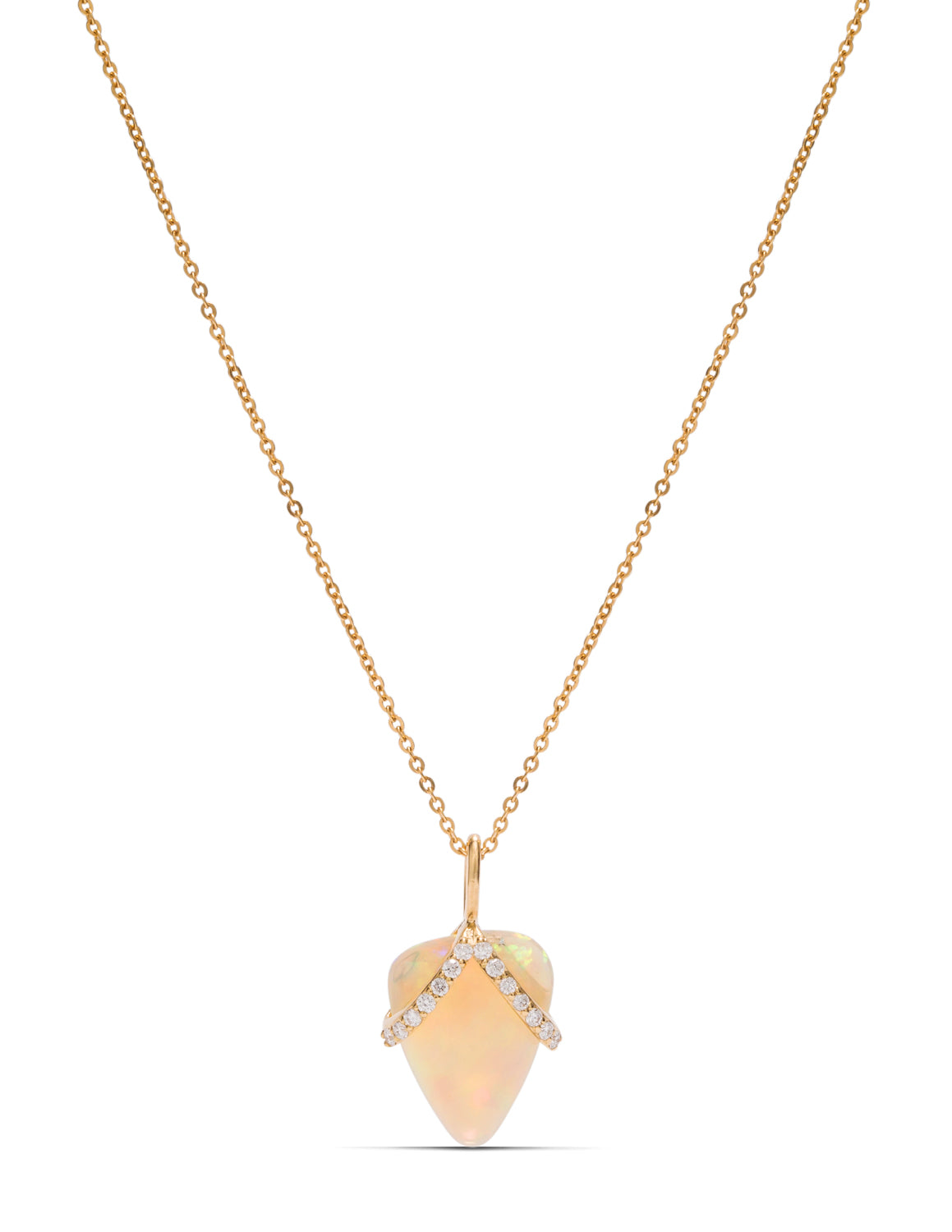 Diamond Sling Opal Pendant - Charles Koll Jewellers