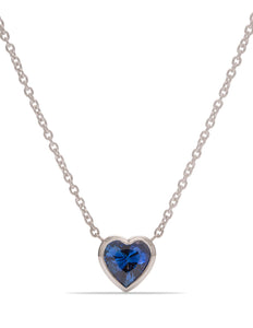 Sapphire Heart Pendant