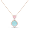 Turquoise and Pink Opal Pendant - Charles Koll Jewellers