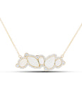 Opal and Diamond East/West Necklace - Charles Koll Jewellers