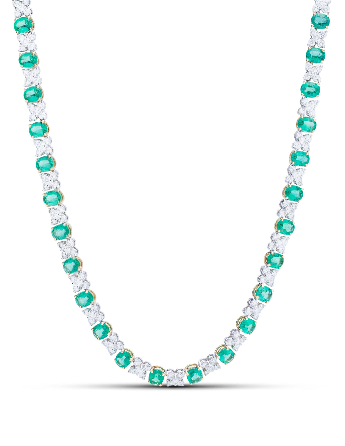 Emerald and Diamond Necklace - Charles Koll Jewellers