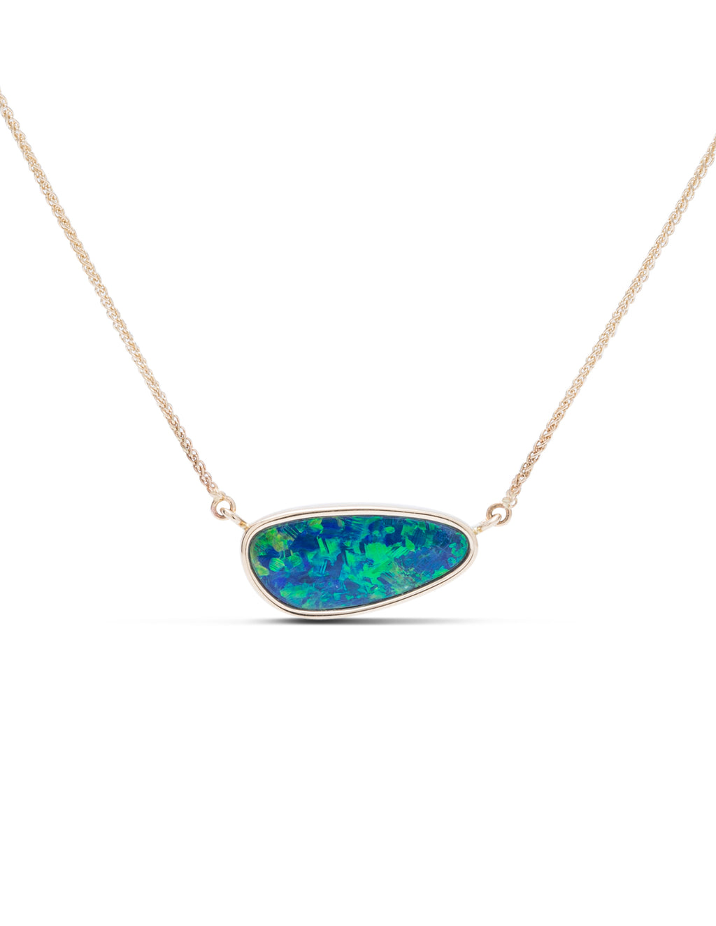 Single Bezel Set Opal Necklace - Charles Koll Jewellers