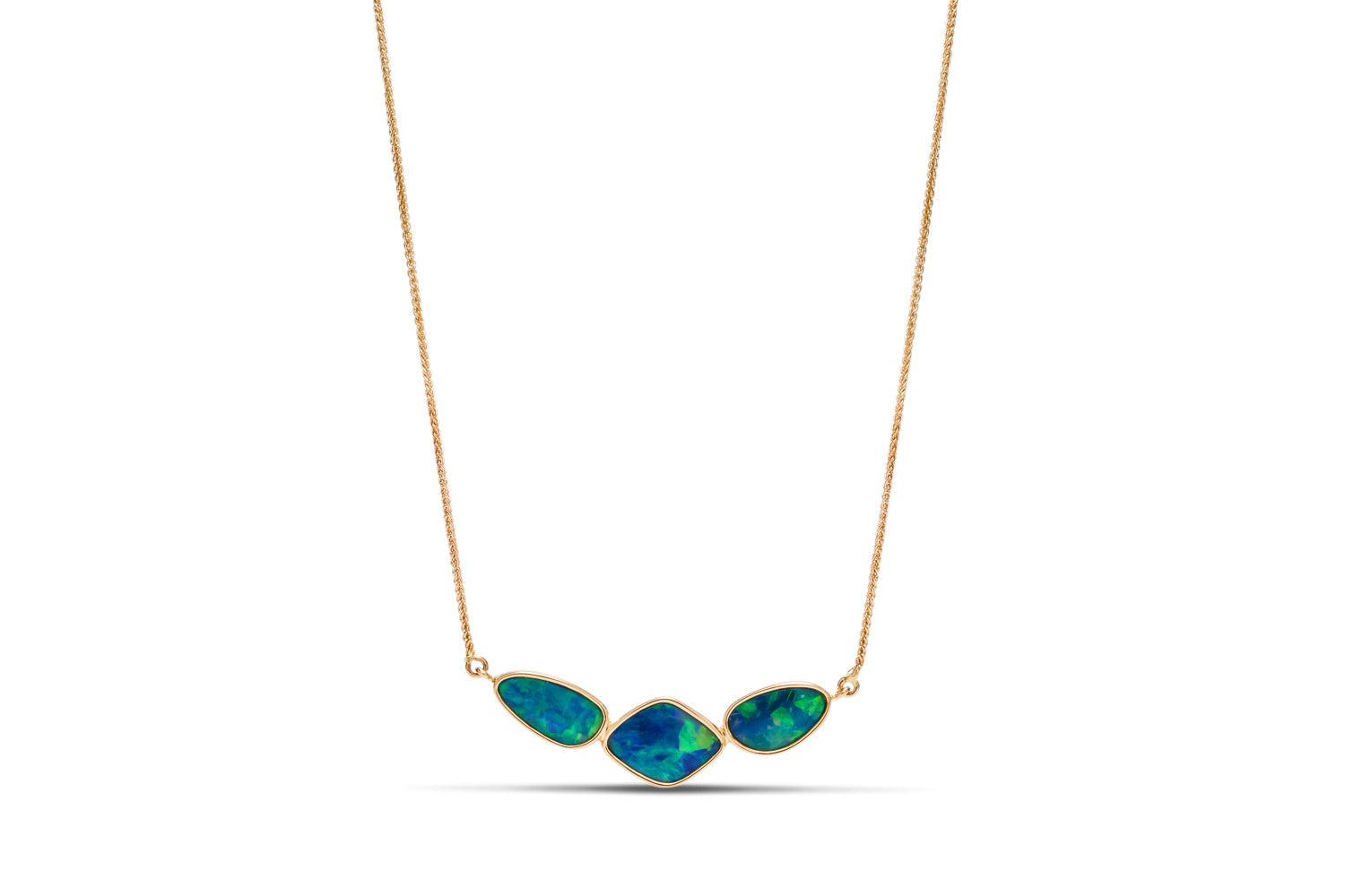 Australian Opal Bezel Necklace - Charles Koll Jewellers