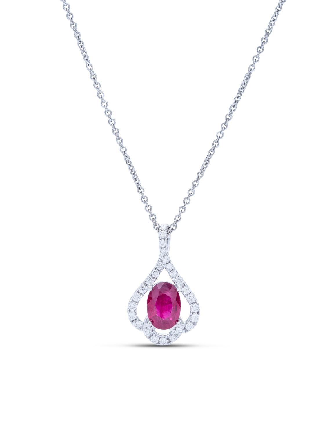 Ruby and Diamond Pendant - Charles Koll Jewellers