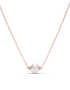 Rose Gold Pearl Necklace - Charles Koll Jewellers