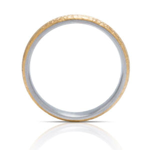 Two-Tone 24K Gold and Platinum Men's Band - Charles Koll Jewellers