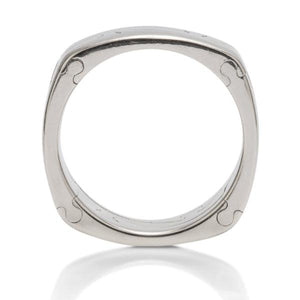 White Gold Puzzle Men's Ring - Charles Koll Jewellers