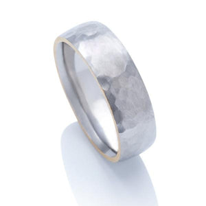 Forged Palladium with Pure Gold Inlay - Charles Koll Jewellers