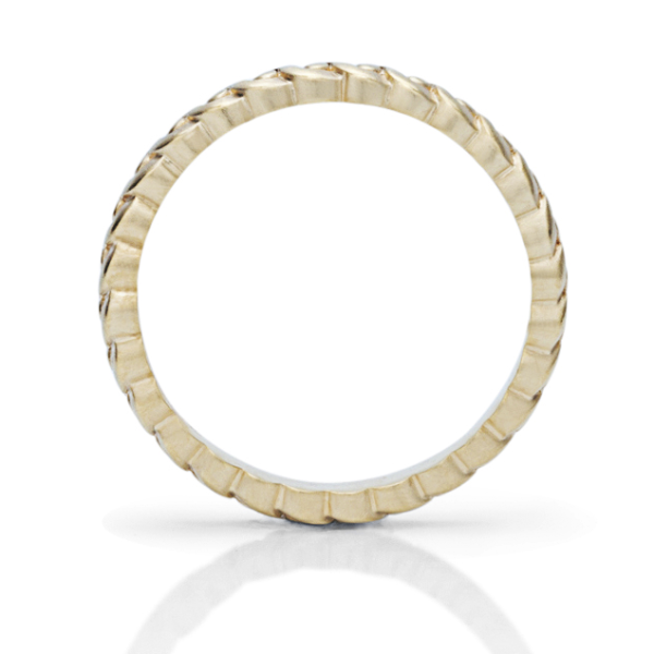 Yellow Gold Deco Stackable Ring - Charles Koll Jewellers