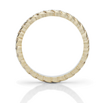 Yellow Gold Deco Stackable Ring - Charles Koll Jewellers