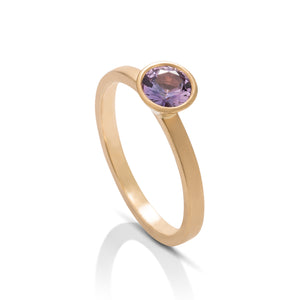 Round Purple Sapphire Yumdrop Ring - Charles Koll Jewellers