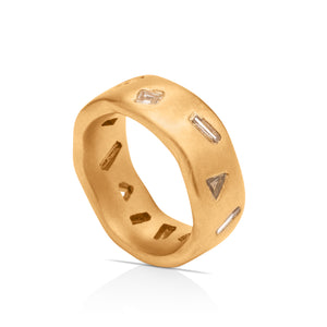 11 Diamond Recycled 18K Gold Ring