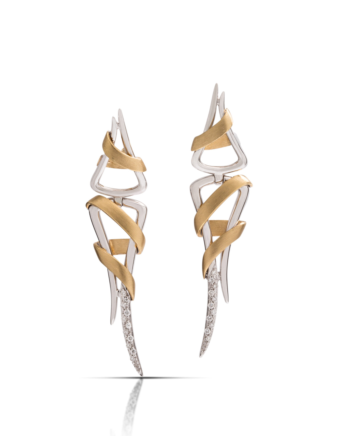 Breuning Two-Tone Ribbon Earrings - Charles Koll Jewellers