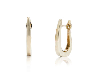Yellow Gold Tapered Hoop - Charles Koll Jewellers