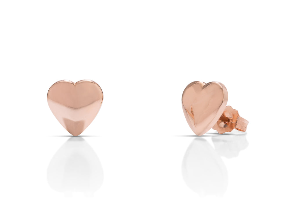 Mini Heart Studs - Charles Koll Jewellers