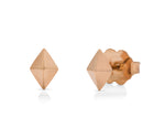 Rose Gold Diamond Shape Studs - Charles Koll Jewellers