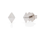 White Gold Diamond Shaped Studs - Charles Koll Jewellers