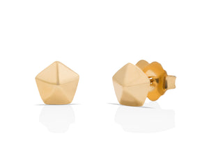 18K Gold Hexagon Studs - Charles Koll Jewellers