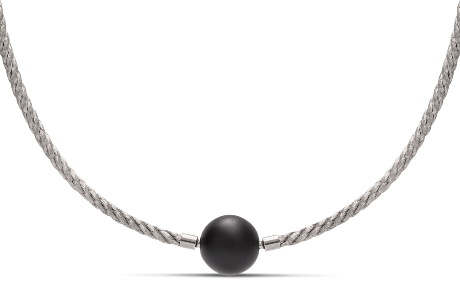 Gray Stainless Steel Twisted Cable Necklace - Charles Koll Jewellers