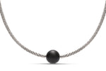 Gray Stainless Steel Twisted Cable Necklace - Charles Koll Jewellers