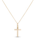 Yellow Gold Simple Cross Pendant/Charm - Charles Koll Jewellers