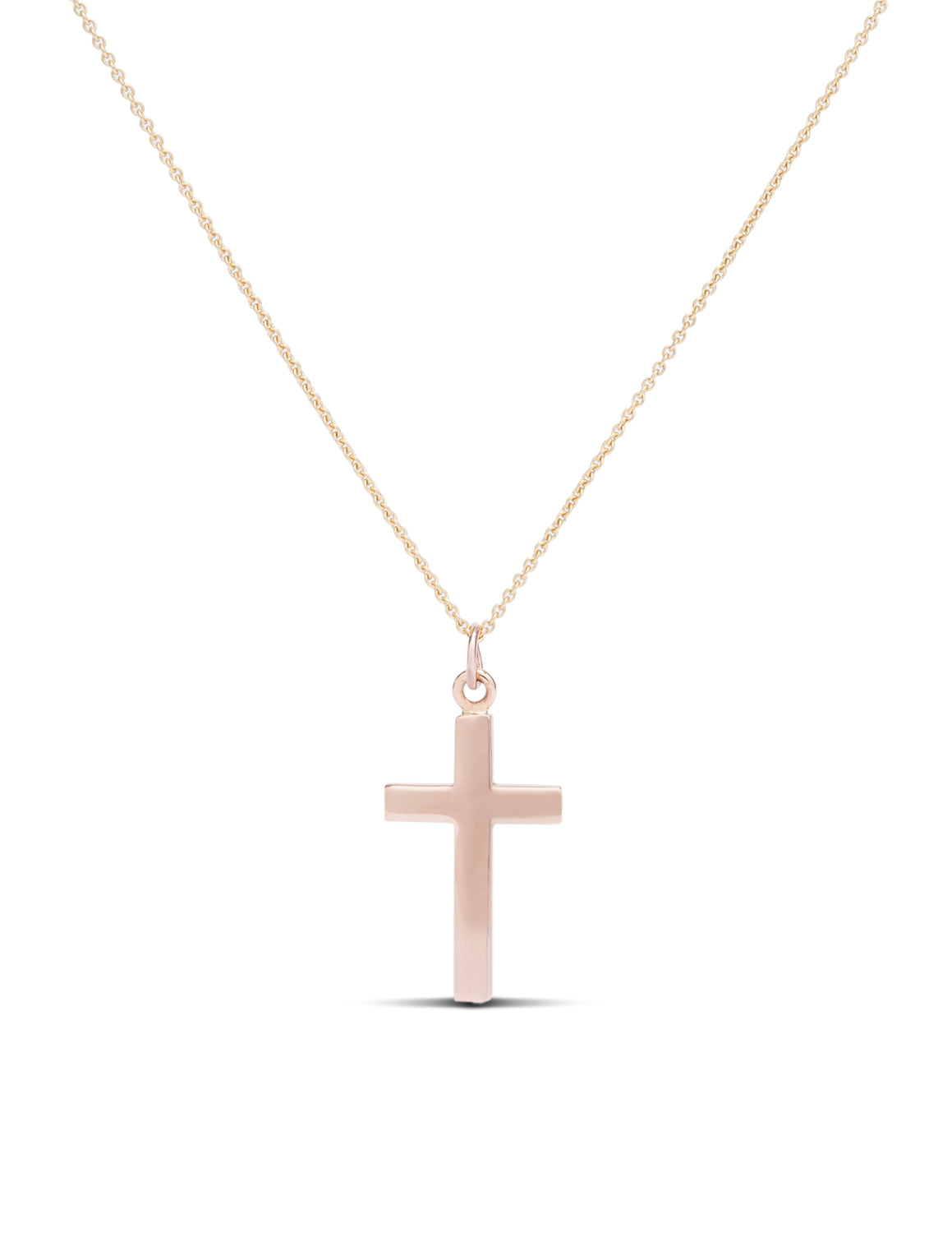 Rose Gold Cross Pendant/Charm - Charles Koll Jewellers