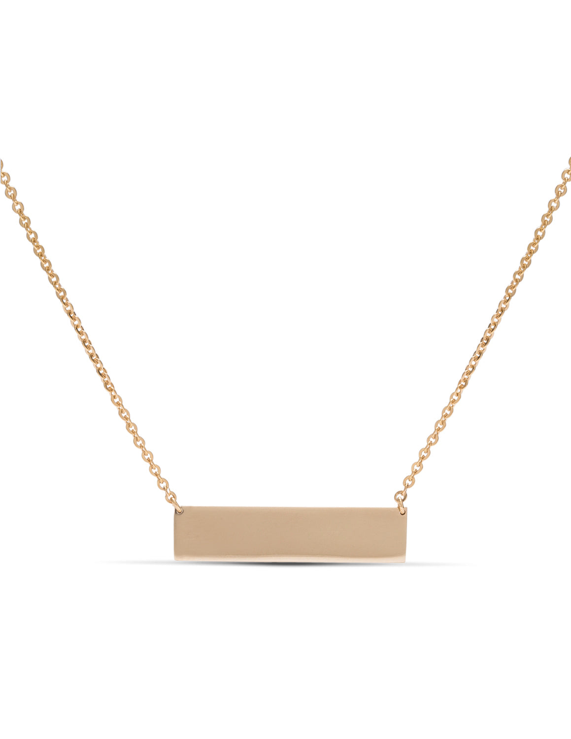Yellow Gold Bar Necklace - Charles Koll Jewellers