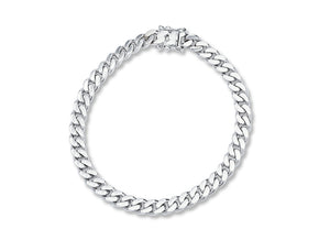 White Gold Chain Link Bracelet - Charles Koll Jewellers