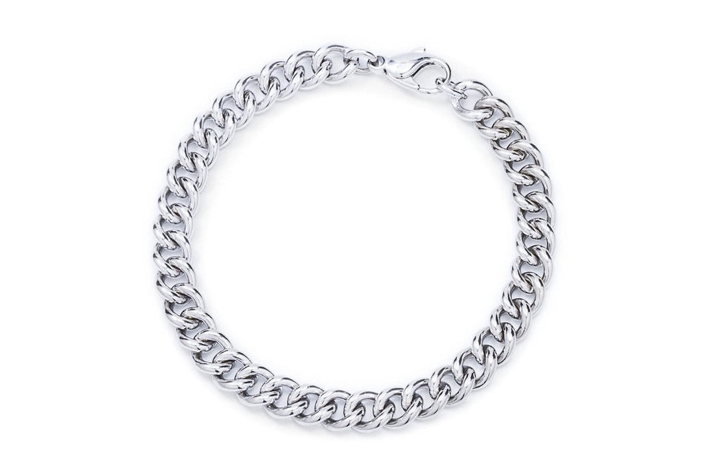 White Gold Curb Link Bracelet - Charles Koll Jewellers